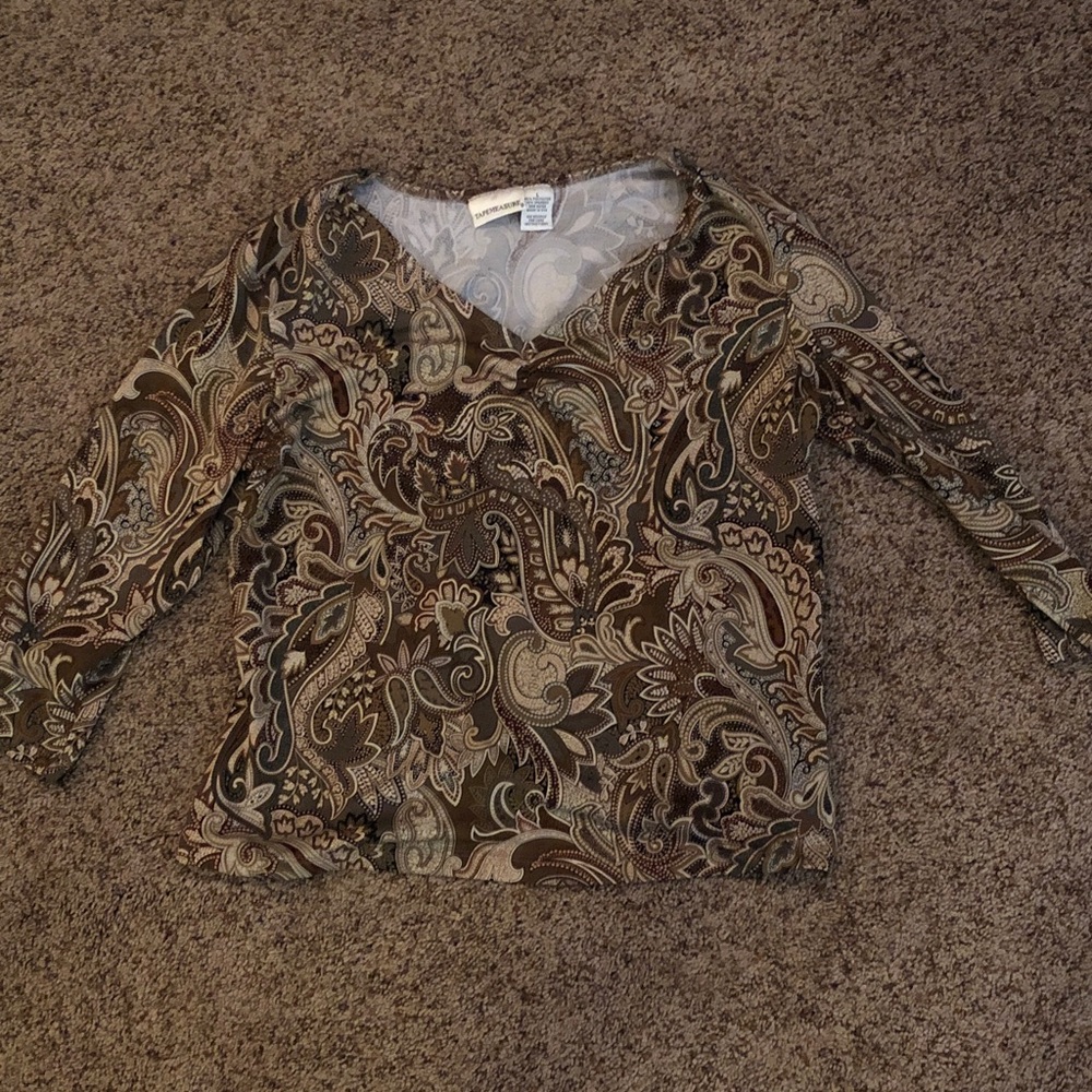 Paisley V-Neck Top